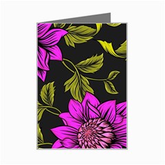 Botany Floral Flower Plant Petals Mini Greeting Card by Wegoenart