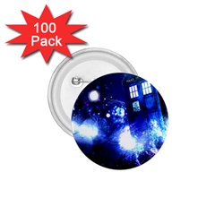Tardis Background Space 1 75  Buttons (100 Pack) 