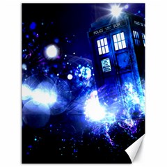 Tardis Background Space Canvas 18  X 24  by Jancukart