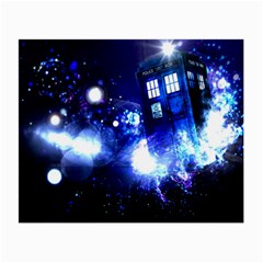 Tardis Background Space Small Glasses Cloth (2 Sides) by Jancukart