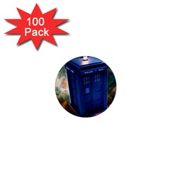 The Police Box Tardis Time Travel Device Used Doctor Who 1  Mini Buttons (100 Pack) 