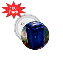 The Police Box Tardis Time Travel Device Used Doctor Who 1 75  Buttons (100 Pack) 