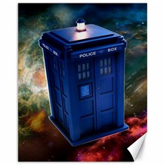 The Police Box Tardis Time Travel Device Used Doctor Who Canvas 11  X 14  by Jancukart