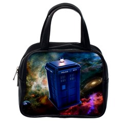 The Police Box Tardis Time Travel Device Used Doctor Who Classic Handbag (one Side) by Jancukart