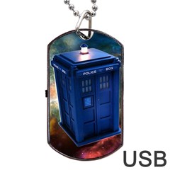 The Police Box Tardis Time Travel Device Used Doctor Who Dog Tag Usb Flash (one Side) by Jancukart