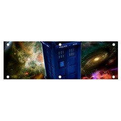 The Police Box Tardis Time Travel Device Used Doctor Who Banner And Sign 6  X 2  by Jancukart