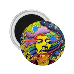 Psychedelic Rock Jimi Hendrix 2 25  Magnets