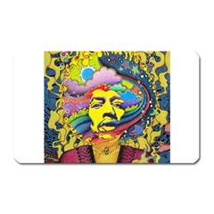 Psychedelic Rock Jimi Hendrix Magnet (rectangular)