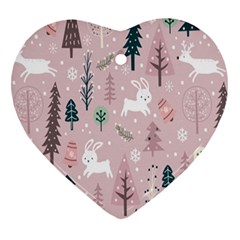 Winter Season Seamless Pattern Ornament (heart)