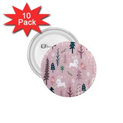 Winter Season Seamless Pattern 1 75  Buttons (10 Pack)