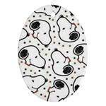 Dog Pattern Ornament (Oval) Front