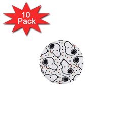 Dog Pattern 1  Mini Buttons (10 Pack) 