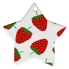 Seamless-pattern-fresh-strawberry Ornament (star)