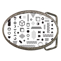 Pattern Hipster Abstract Form Geometric Line Variety Shapes Polka Dots Fashion Style Seamless Belt Buckles