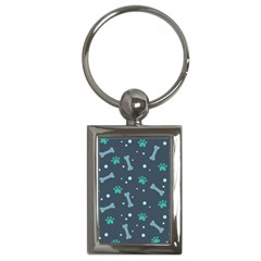 Bons-foot-prints-pattern-background Key Chain (rectangle)