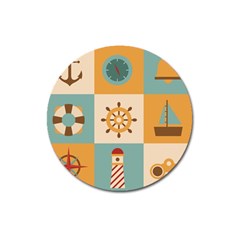 Nautical-elements-collection Magnet 3  (round)