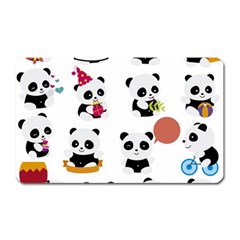 Playing-pandas-cartoons Magnet (rectangular)