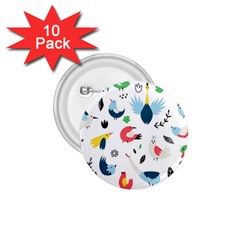 Vector-set-isolates-with-cute-birds-scandinavian-style 1 75  Buttons (10 Pack)