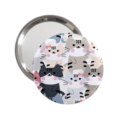 Cute-cat-couple-seamless-pattern-cartoon 2 25  Handbag Mirrors