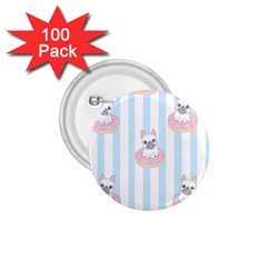 French-bulldog-dog-seamless-pattern 1.75  Buttons (100 pack) 