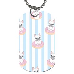 French-bulldog-dog-seamless-pattern Dog Tag (Two Sides)