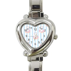 French-bulldog-dog-seamless-pattern Heart Italian Charm Watch