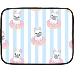 French-bulldog-dog-seamless-pattern Double Sided Fleece Blanket (Mini) 