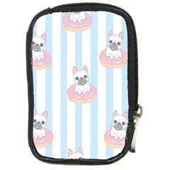 French-bulldog-dog-seamless-pattern Compact Camera Leather Case