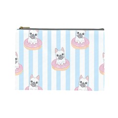 French-bulldog-dog-seamless-pattern Cosmetic Bag (large) by Jancukart