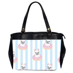 French-bulldog-dog-seamless-pattern Oversize Office Handbag (2 Sides)