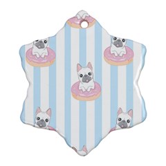 French-bulldog-dog-seamless-pattern Ornament (Snowflake)