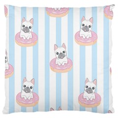 French-bulldog-dog-seamless-pattern Large Cushion Case (Two Sides)