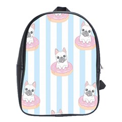 French-bulldog-dog-seamless-pattern School Bag (XL)