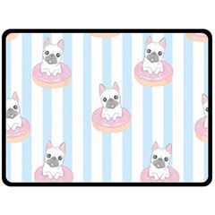 French-bulldog-dog-seamless-pattern Double Sided Fleece Blanket (Large) 