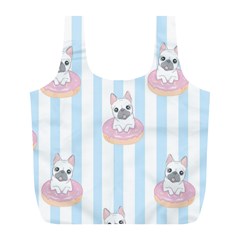 French-bulldog-dog-seamless-pattern Full Print Recycle Bag (L)