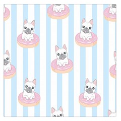 French-bulldog-dog-seamless-pattern Square Satin Scarf (36  x 36 )