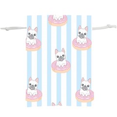 French-bulldog-dog-seamless-pattern  Lightweight Drawstring Pouch (XL)