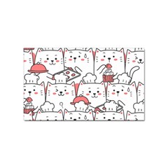 Cute-cat-chef-cooking-seamless-pattern-cartoon Sticker Rectangular (10 Pack)