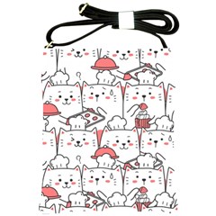 Cute-cat-chef-cooking-seamless-pattern-cartoon Shoulder Sling Bag by Jancukart