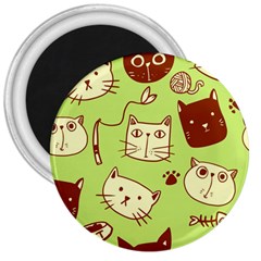 Cute-hand-drawn-cat-seamless-pattern 3  Magnets