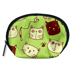 Cute-hand-drawn-cat-seamless-pattern Accessory Pouch (medium) by Jancukart