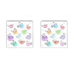 Cartoon-bird-cute-doodle-bird Cufflinks (Square)