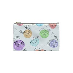 Cartoon-bird-cute-doodle-bird Cosmetic Bag (Small)