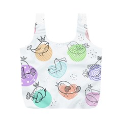 Cartoon-bird-cute-doodle-bird Full Print Recycle Bag (M)