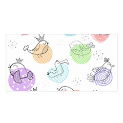 Cartoon-bird-cute-doodle-bird Satin Shawl 45  x 80 