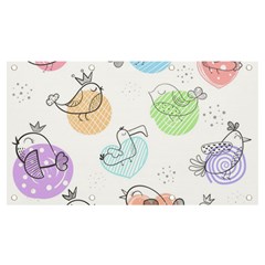 Cartoon-bird-cute-doodle-bird Banner and Sign 7  x 4 