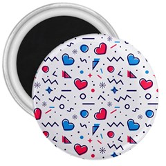 Hearts-seamless-pattern-memphis-style 3  Magnets