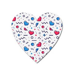 Hearts-seamless-pattern-memphis-style Heart Magnet