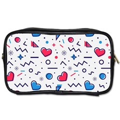 Hearts-seamless-pattern-memphis-style Toiletries Bag (two Sides) by Jancukart