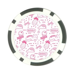 Cute-girly-seamless-pattern Poker Chip Card Guard